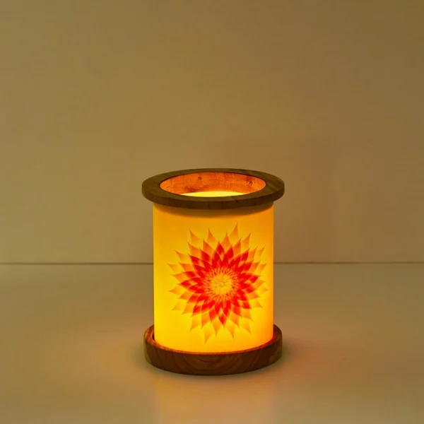 Golden Flower Round Candle Lamp - Image 4