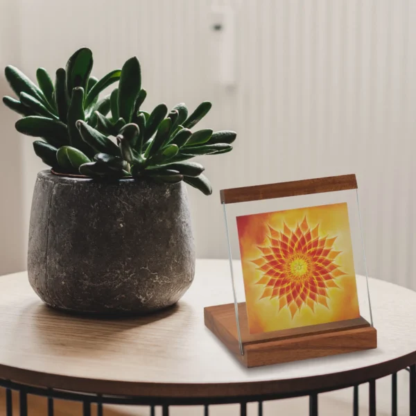 Golden Flower Square Candle Lamp