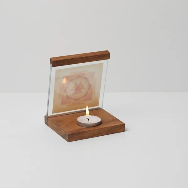 Durga Yantra Square Candle Lamp - Image 3