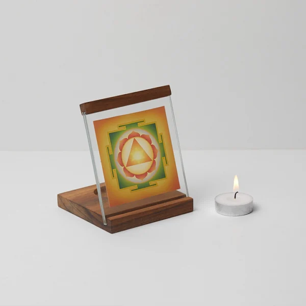 Ganesha Yantra Square Candle Lamp - Image 2