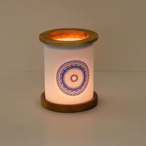 Sahasrara Round Wood Candle Lamp