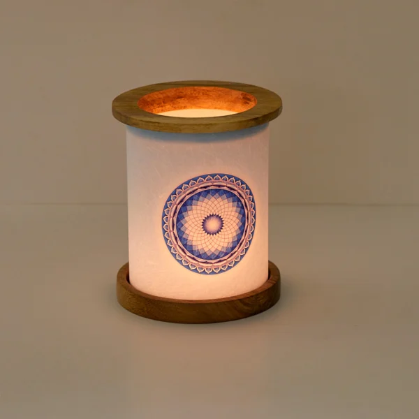 Sahasrara Round Wood Candle Lamp